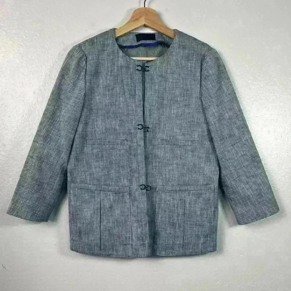 Piazza Sempione Size Italy 42 (US Small) Blue Women's Blazer